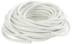 Rund kabel 2 x 0,75 mm² - vit