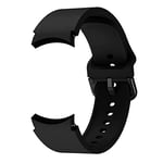 SYSTEM-S Bracelet flexible en silicone pour montre connectée Samsung Galaxy Watch 4 Noir 20 mm