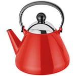 Judge Induction, Stove Top Kettle, 1.5L, Enamel, Red
