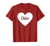 I Love Chloe, I Heart Chloe - Name Heart Personalized T-Shirt