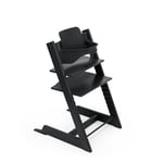 STOKKE® Tripp Trapp® Matstol bok svart inkl. Babyset V2 svart