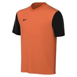 NIKE Y NK DF Tiempo PREM II JSY SS T-Shirt, Safety Orange/Black/Black, 10-12 Jahre
