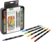 Crayola - Signature, Set of 16 Double Tip Pens SuperTips and Fine Tips in Deco