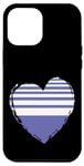 Coque pour iPhone 13 Pro Max Couleur de l'année 2022 - Rayures violettes et blanches