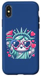 Coque pour iPhone X/XS Statue of Liberty Cute NYC New York City Manhattan 4th July