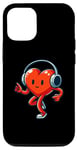 iPhone 15 Pro Running Heart with Headphones for Runners and Loving Couples Case