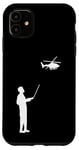 Coque pour iPhone 11 Modèle d'hélicoptère télécommandé, pilote de loisir pour homme et femme