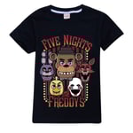 Fem Nätter hos Freddy T-shirt Barn Pojk Kortärmad Skjorta Sommar Toppar Barn Black 160cm