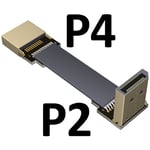 5cm P2(A)-P4(B) DisplayPort câble d'extension Flex 1.4, câble coudé 8K 4K HDR 165Hz, affichage 60Hz, adaptateur de Port pour vidéo PC portable TV DP 1.4 1.2 Nipseyteko