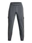 UNDER ARMOUR Mens Training Stretch Woven Cargo Pants - Grey, Grey, Size L, Men