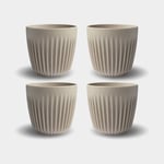 Huskee Kaffekopp HuskeeCup 6oz Natural, återvunnet kaffeskal, beige, 17.5 cl / 175 ml, 4-pack