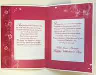 Wife Sentimental Verse Morden Gold Love Heart Rose Valentine's Day Card