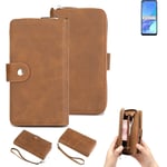 Wallet + Protective case for Oppo A33 cover brown