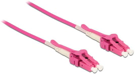 DeLOCK - Câble réseau - LC multi-mode (M) pour LC multi-mode (M) - 1 m - fibre optique - 50 / 125 microns - OM4 - sans halogène, uniboot - violet