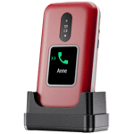 Téléphone Mobile Doro 2880 4G à clapet pour Seniors Rouge