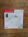 Terraillon Digital Glass Bathroom Scale Scales LCD Display White BRAND NEW