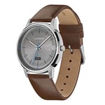 Lacoste Analogue Quartz Watch for Men with Brown Leather Strap - 2011033
