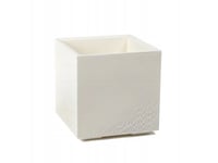 Blomsterrabatt Karo 400X400x400 Återvunnen Betong - Creme La935-74 Lamela