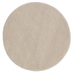 KM Carpets Plain Badrumsmatta Rund Creme