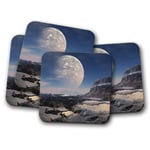 4 Set - Awesome Alien Planet Coaster - Space Moon Canyon Cool Dad Gift #14184