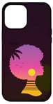 iPhone 14 Pro Max Afro Diva Black Girl Woman Sunset Beach Tropical Fashion Case
