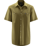 Haglöfs Haglöfs Men's Curious Hemp Short-Sleeve Shirt Olive Green XL, Olive Green