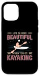 Coque pour iPhone 15 La vie est plus belle lorsque vous faites du kayak