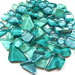 Mosaic Tiles Soft Glass Shapes Glitter Mix 100g Aqua Shores Glitter Mix