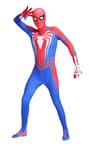 LINLIN Spiderman Cosplay Costume PS4 Superhero Halloween Carnival Spider-Man Jumpsuit Bodysuit Masquerade Outfit, Spandex/Lycra Unisex Adults Kids,Black-Adult S (160cm)