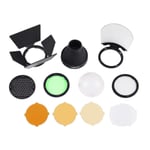 PIKA200 and GIO1 Round Head Accessory Kit AK-R1 Photography Videography Lighting Modifiers Accessory Portable Lightweight Honeycomb Grid Snoot Gels Diffuser Carry Case