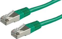 ROLINE Câble LAN avec Ethernet | cordon réseau RJ 45 | Cat 5e | pour Switch, Routeur, Modem | vert 2,0 m