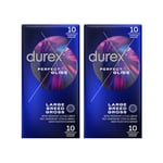 Durex Préservatifs Perfect Gliss - 2 x 10 Préservatifs - Idéal pour le Sexe Anal