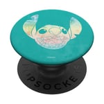 PopSockets Disney Lilo and Stitch Tie Dye Face PopSockets PopGrip - Support et Grip pour Smartphone/Tablette avec un Top Interchangeable