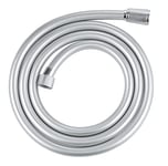 GROHE VitalioFlex Silver TwistStop - Smooth Shower Hose 1.75 m, (Tensile Strength 50 kg, Pressure Resistance Up to 5 Bar, Heat Resistance 70°C, Universal Connection G 1/2" x 1/2"), Chrome, 27506001