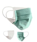 Masque en tissu 100% coton lavable OEKO-TEX 100 Lot de 2 Set Pack double Masque buccal et nasal réutilisable