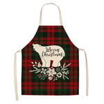 RONGJJ Chefs Cotton linen Home Kitchen Apron for Women Men, Christmas Pattern Design, Unisex Apron Perfect for Home BBQ Grill Baking Cooking Cleaning, D, 47x38CM