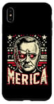 Coque pour iPhone XS Max Franklin D. Roosevelt Funny July 4th American US Flag Merica