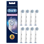 Oral-B Genuine Sensi UltraThin Replacement White Toothbrush Heads, Refills for Electric Toothbrush, Gentler on Gums Still Tough on Plaque, Pack of 8