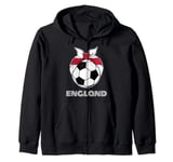 England Womens Football Fans T Shirt, English Girls Football Zip Hoodie