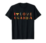 I love Uganda, I love Africa. Retro Vintage Uganda T-Shirt