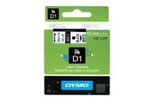 DYMO D1 - mærkattape - 1 kassette(r) - Rulle (1,2 cm x 7 m)