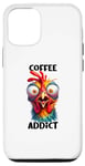 Coque pour iPhone 15 Mug Coffee Addict Espresso Lustiges Huhn Motiv Fun