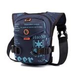 HaoShuai 5126 Utomhus Ridning Benväska Multifunktionell Sport Bröstväska för Män Laptop Midja Väska Messenger Väska (Marin)