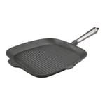 Carl Victor Firkantet Grillpanne 28 cm med Stålhåndtak Sort Støpejern