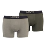 Levis Kalsonger 2P Men Optical Illussion Boxer Brief Khaki bomull Small Herr
