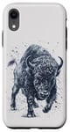 Coque pour iPhone XR Rage of the Beast : Vintage Bison Buffalo