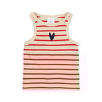 The New GOTS Nil Kort Topp Poppy Red Striped | Röd | 9-10 years