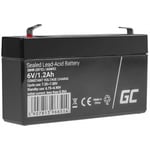 Green Cell AGM VRLA 6V 1.2Ah maintenance-free battery for the alarm system, cash register, toys