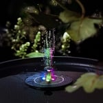 Clas Ohlson Fontän solcell med RGB-belysning, trädgård, 16 cm