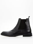 BOSS Calev Chelsea Boots - Black, Black, Size 7, Men